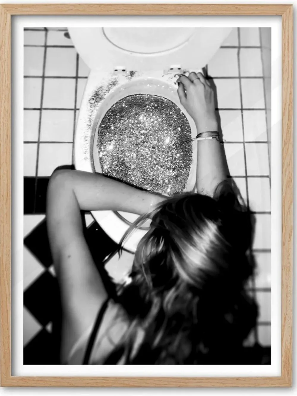 Framed 8x10 After the Disco Party Wall Art | Black & White Canvas Decor for